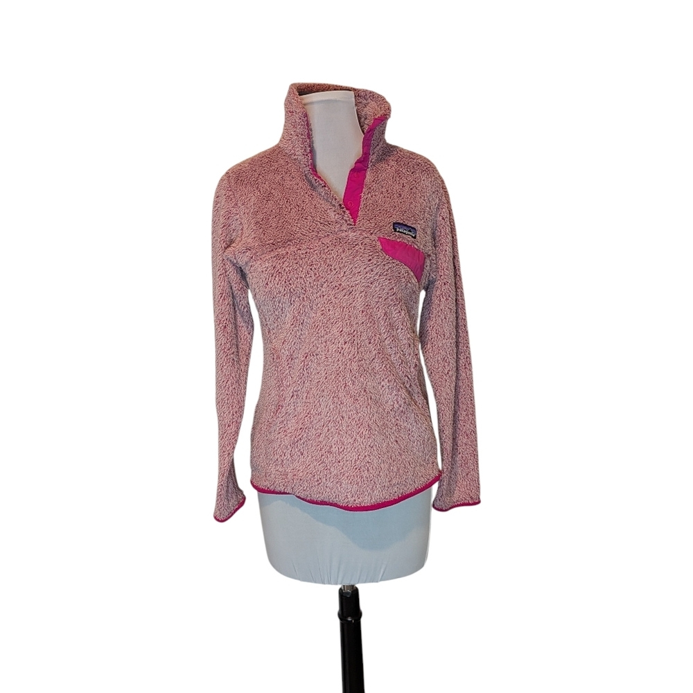 Woman's Small Pink Patagonia Re-Tool Snap-T Pullover Pink Patagonia Jacket